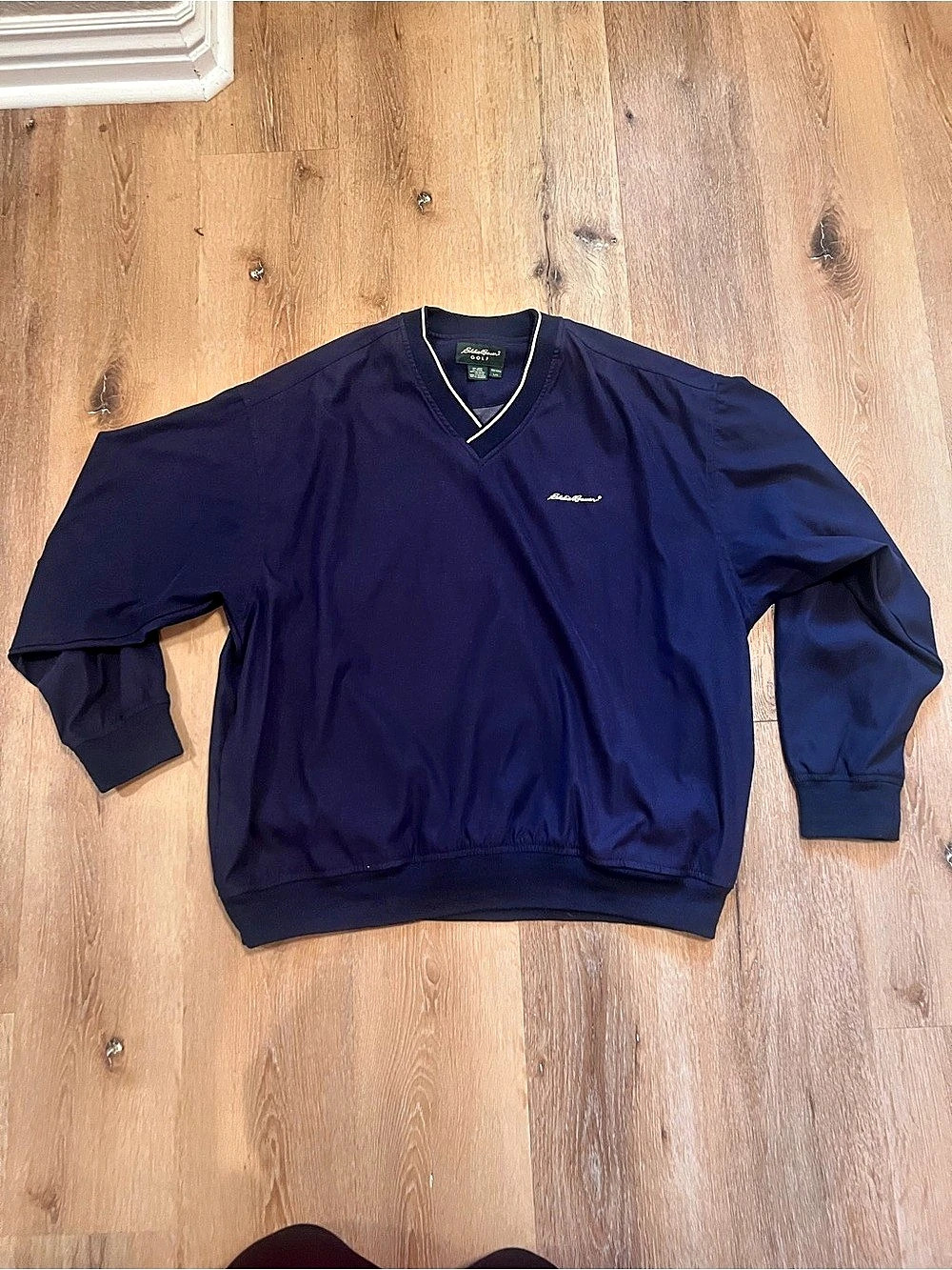 Eddie Bauer Golf Pullover Jacket Blue Size Large